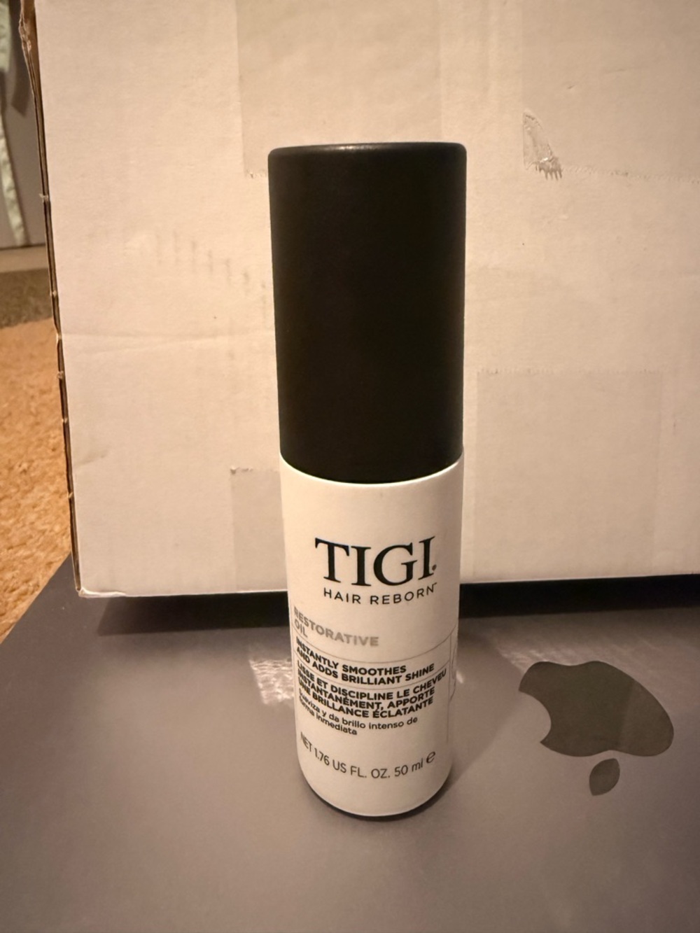 TIGI Hair Reborn Restorative Shine Spray — Black & White
